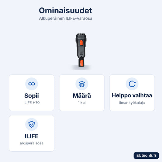 ILIFE H70 2-in-1-suuttimen ominaisuudet
