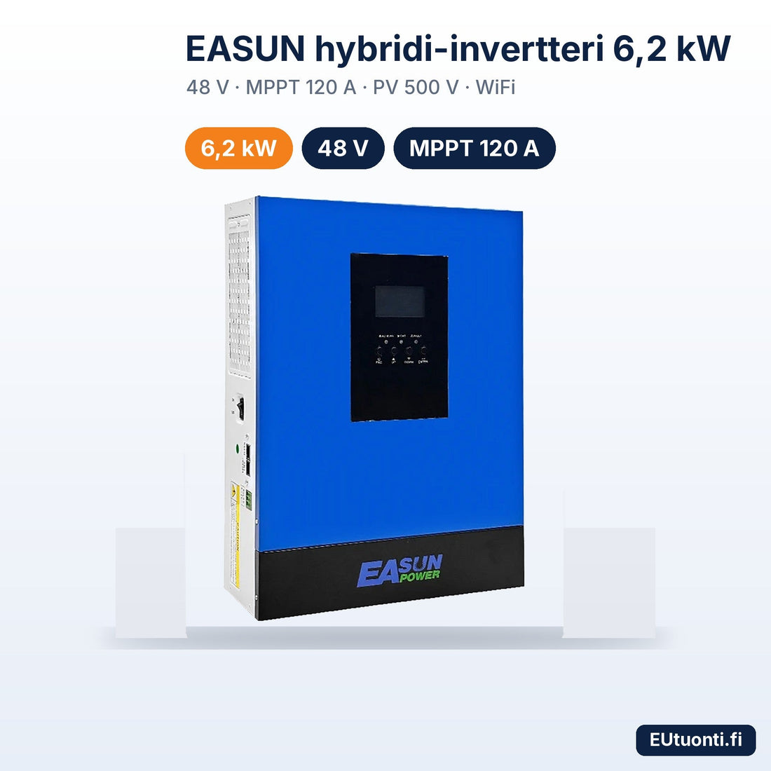 EASUN hybridi-invertteri 6,2 kW 48 V MPPT-aurinkolatauksella