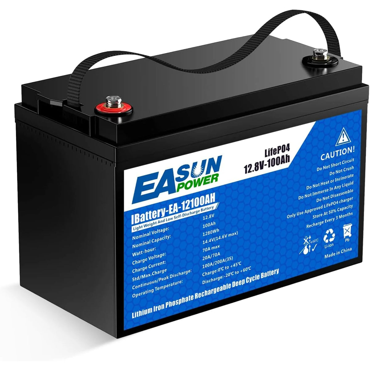 EASUN POWER LiFePO4-akku 12V/24V – 100Ah ja 300Ah