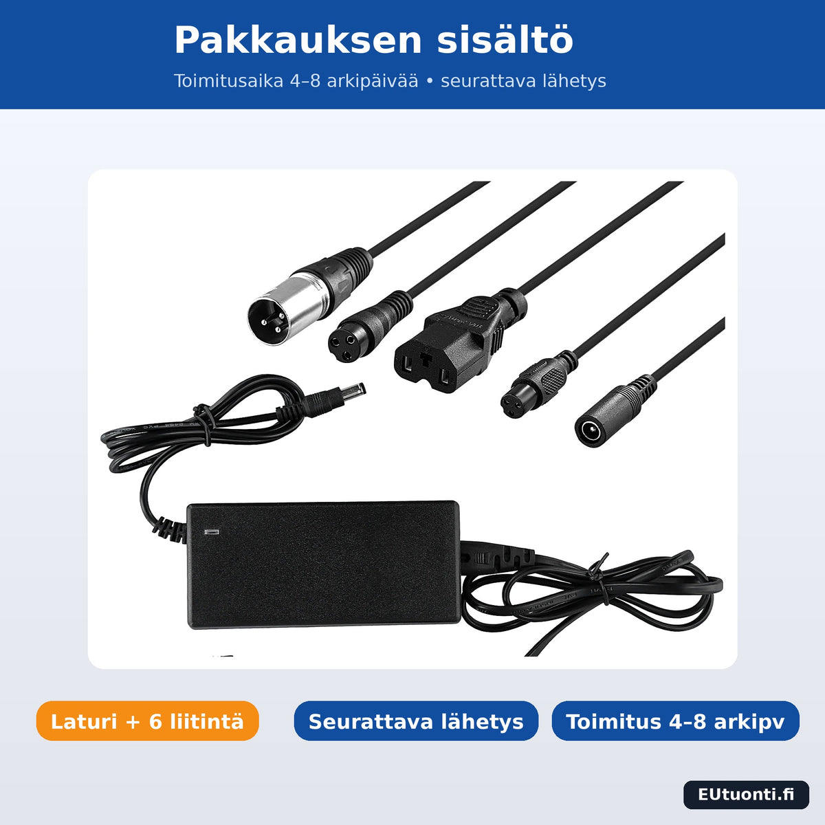 Pakkauksen sisältö ja toimitusaika