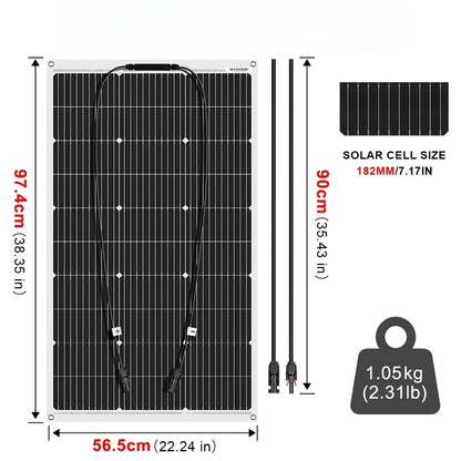 Taipuisa Aurinkopaneelijärjestelmä 100W/200W/400W Säätimellä