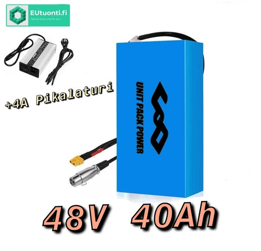 48V 40Ah Li-ion Akku (1920Wh) + 4A Pikalaturi
