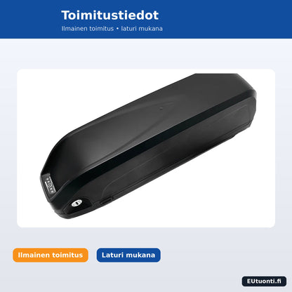 48 V 15 Ah akku ja laturi – toimitustiedot