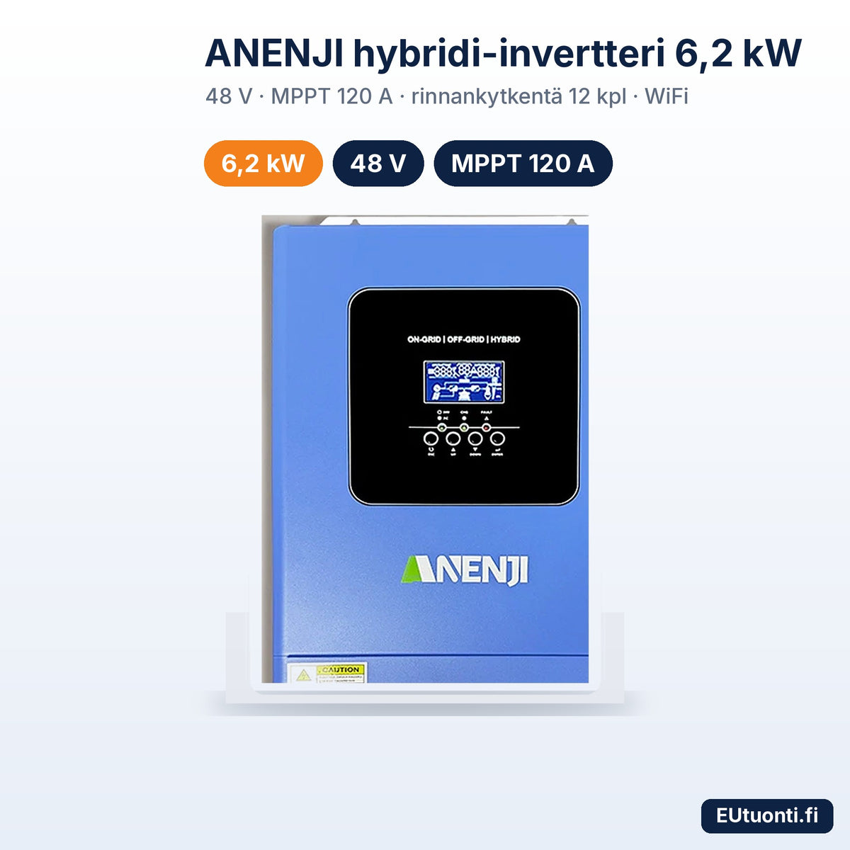 ANENJI hybridi-invertteri 6,2 kW 48 V