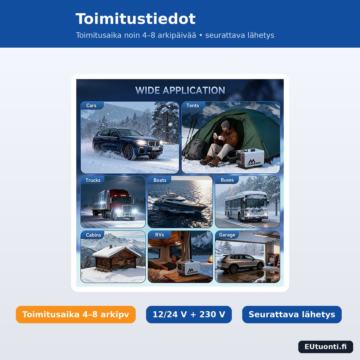 Diesel-lisälämmitin – toimitustiedot