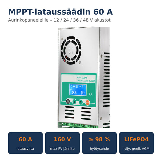 PowMr MPPT-lataussäädin 60 A