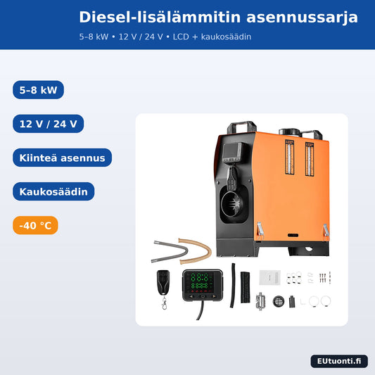 Diesel lisälämmitin autoon 8 kW asennussarja