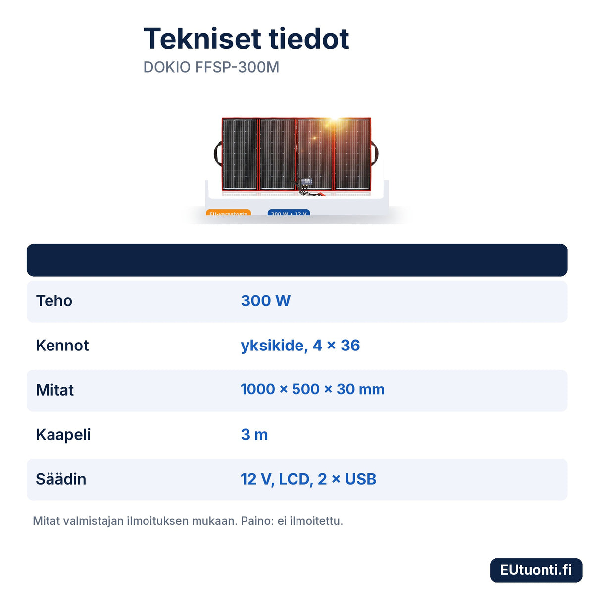 DOKIO FFSP-300M tekniset tiedot