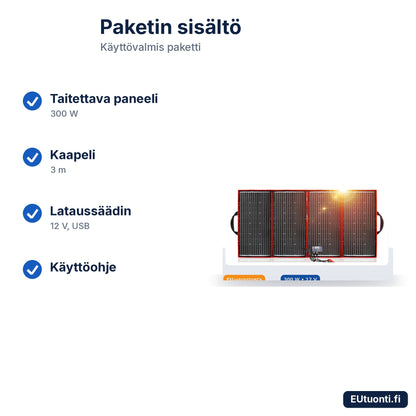 DOKIO 300 W paketin sisältö