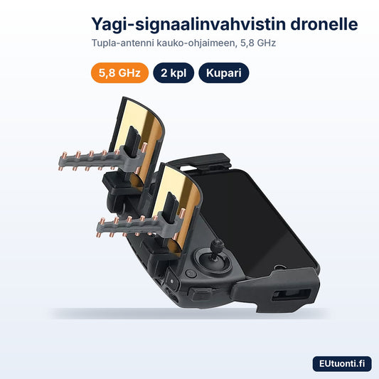 Yagi-signaalinvahvistin DJI-kauko-ohjaimessa
