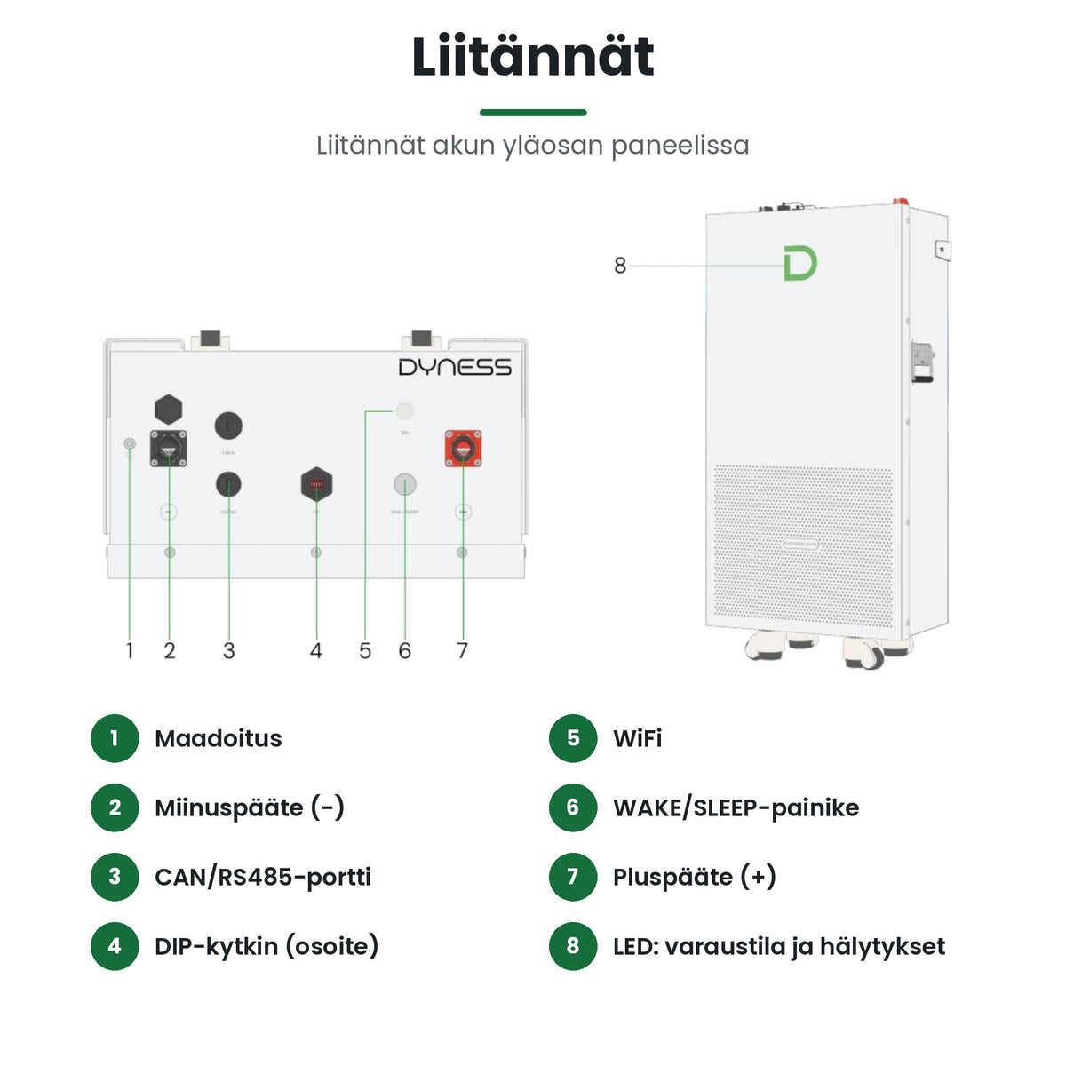 Dyness PowerBrick Plus liitännät