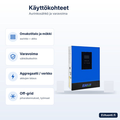 EASUN hybridi-invertteri 6,2 kW käyttökohteet