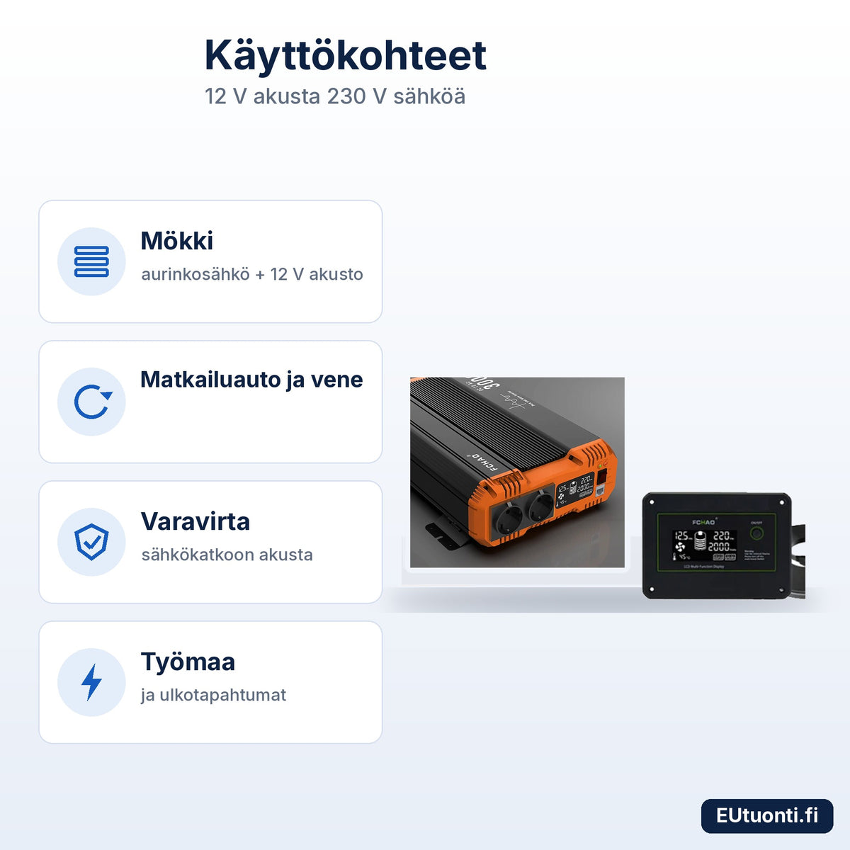 FCHAO-invertterin käyttökohteet
