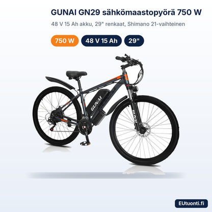 GUNAI GN29 sähkömaastopyörä 750 W