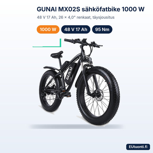 GUNAI MX02S sähköfatbike 1000 W