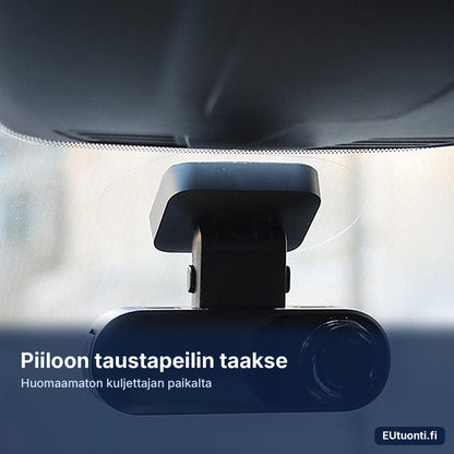 DDPAI-autokamera asennettuna taustapeilin taakse
