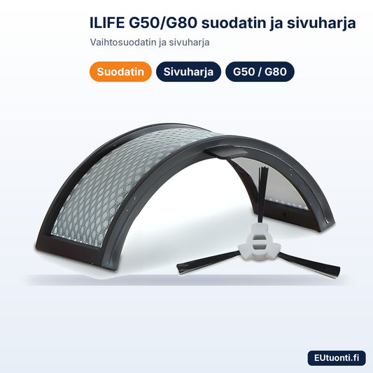 ILIFE G50/G80 vaihtosuodatin ja sivuharja