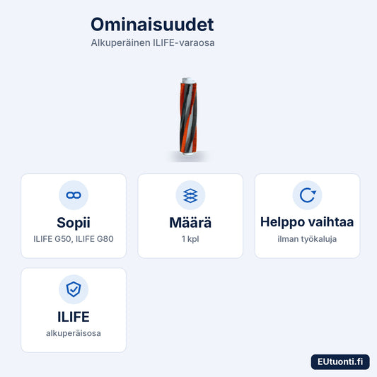 ILIFE G50/G80 harjarullan ominaisuudet