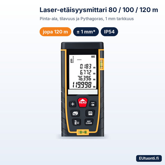 Laser-etäisyysmittari 120 m