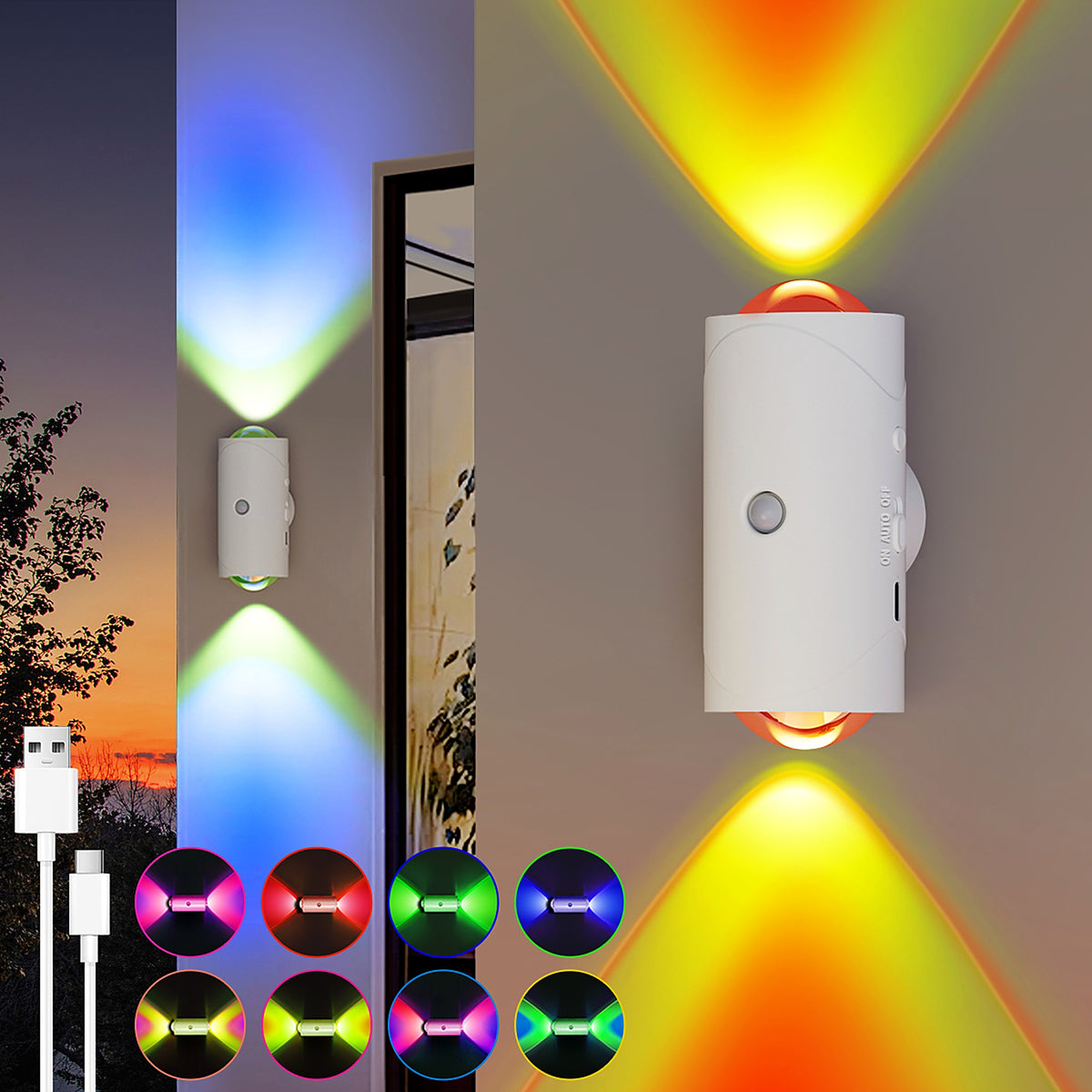 RGB-valoefekti seinällä