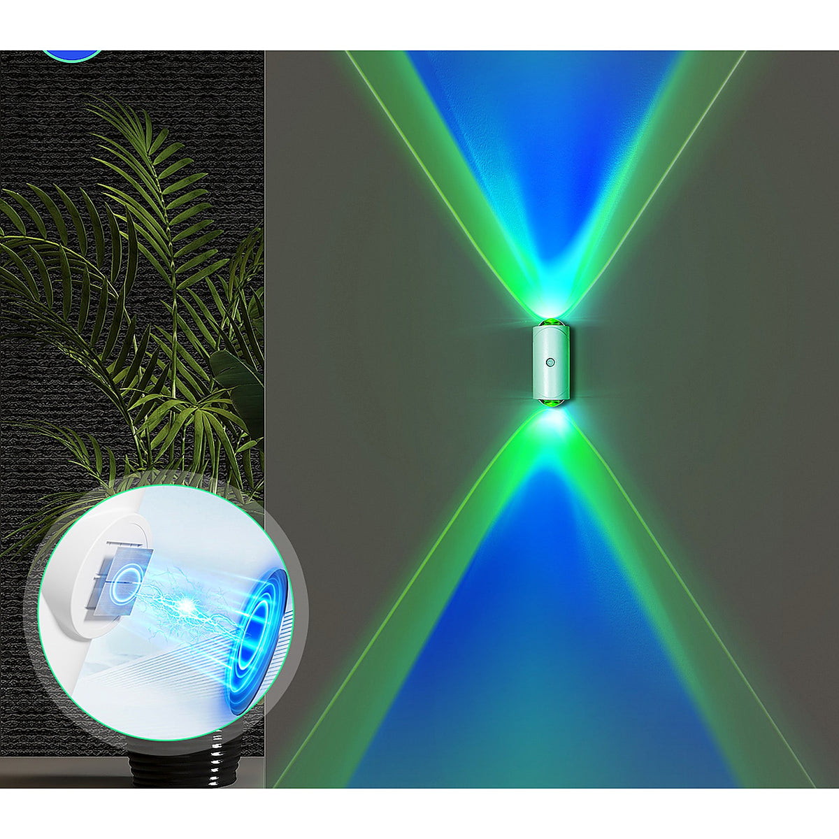 LED-seinävalon magneettikiinnitys