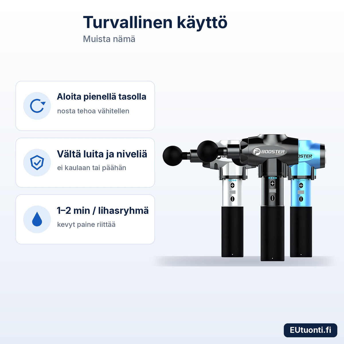 Lihashuoltovasaran turvallinen käyttö
