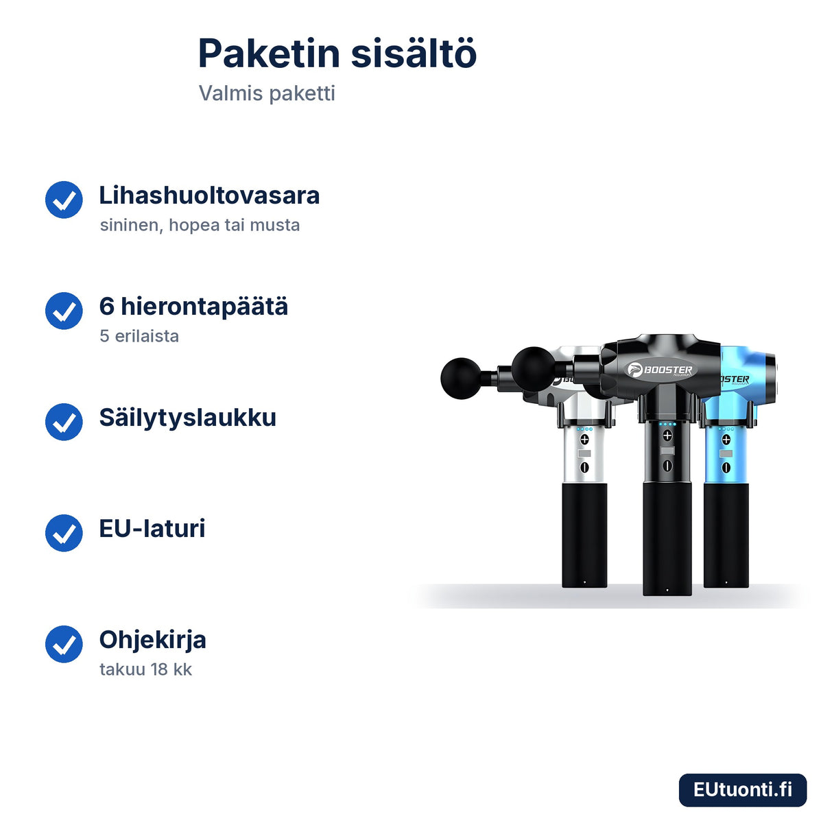 Booster E-Cool paketin sisältö