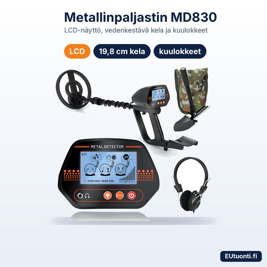 Metallinpaljastin MD830 ja kuulokkeet