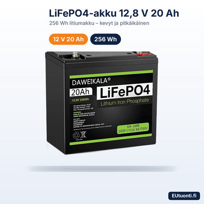 LiFePO4-akku 12 V 20 Ah 256 Wh
