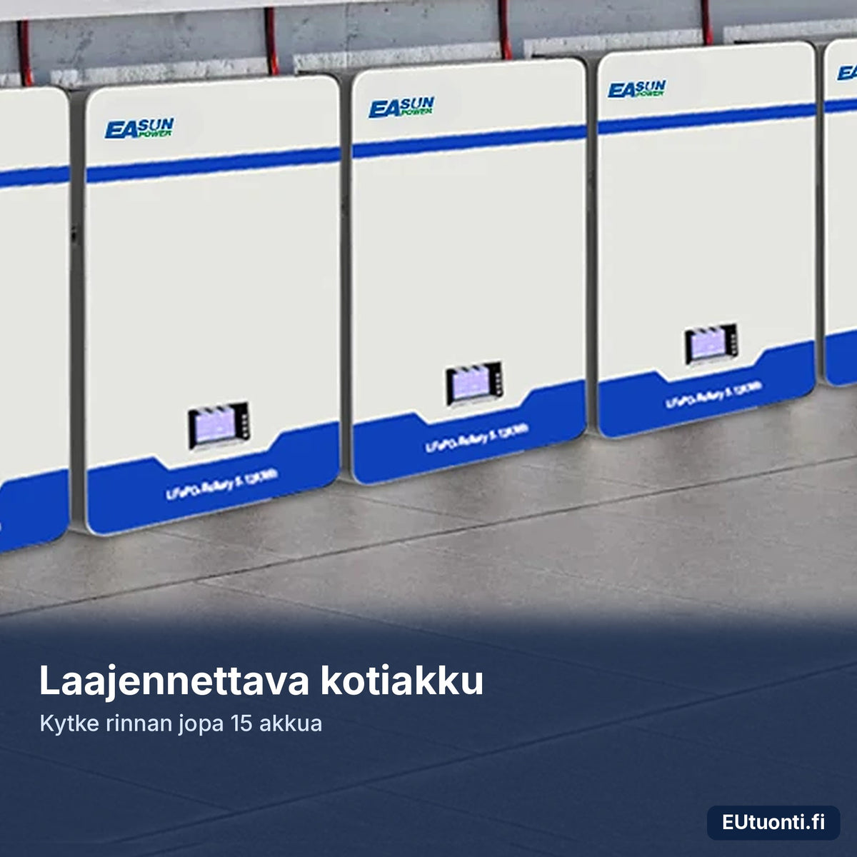 Laajennettava 48 V kotiakku aurinkosähköön