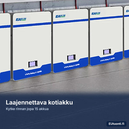 Laajennettava 48 V kotiakku aurinkosähköön