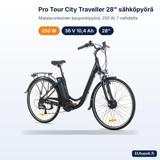 Pro Tour City Traveller 28" sähköpyörä musta