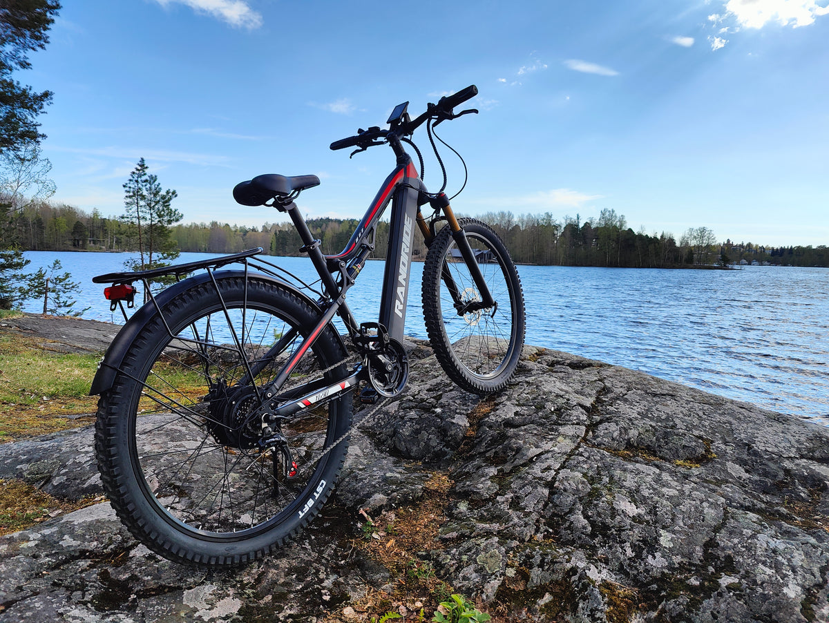 Randride 1000W Täysjousitettu Sähköpyörä Ilmaiskunvaimennuksella Maastopyörä EMTB Shimano