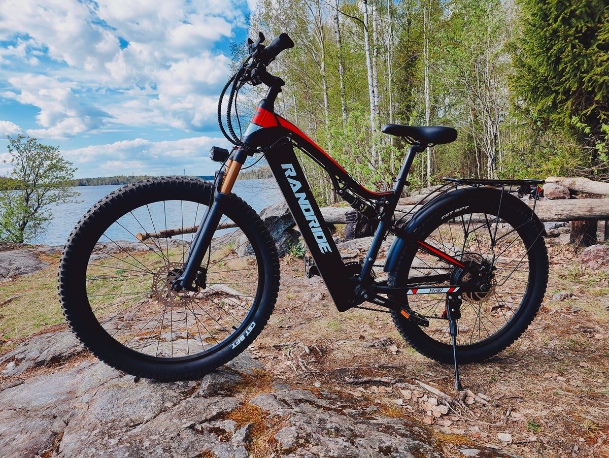 Randride 1000W Täysjousitettu Sähköpyörä Ilmaiskunvaimennuksella Maastopyörä EMTB Shimano