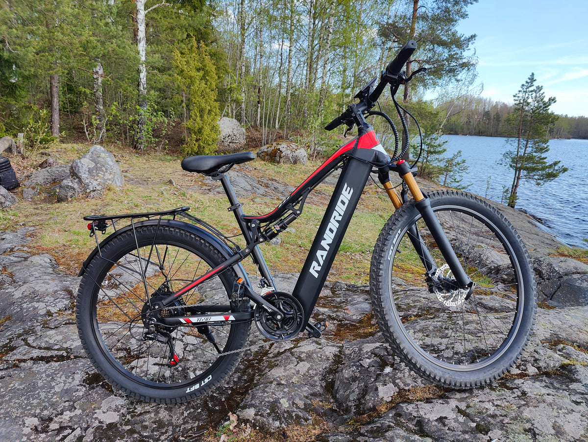 Randride 1000W Täysjousitettu Sähköpyörä Ilmaiskunvaimennuksella Maastopyörä EMTB Shimano
