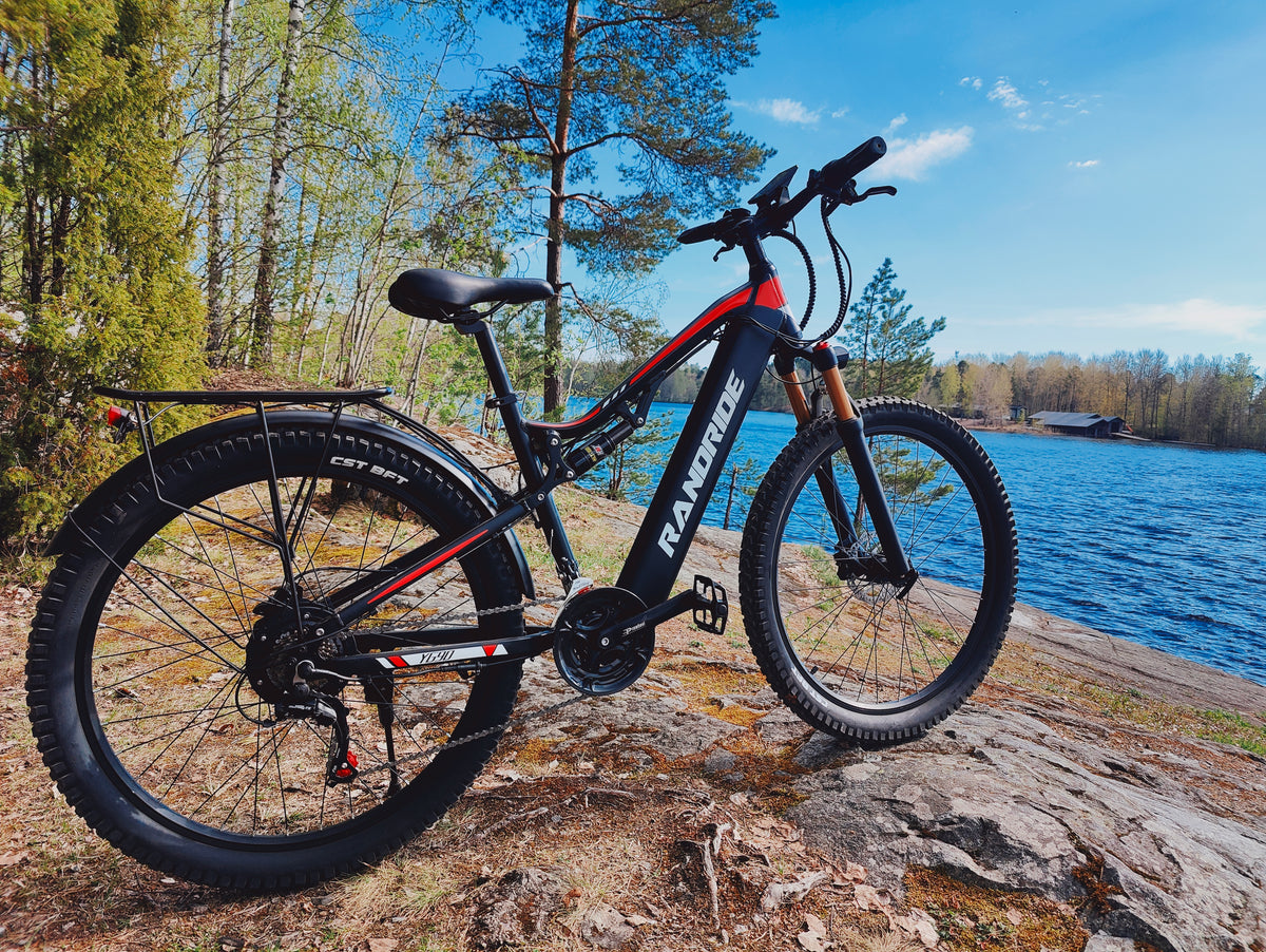 Randride 1000W Täysjousitettu Sähköpyörä Ilmaiskunvaimennuksella Maastopyörä EMTB Shimano