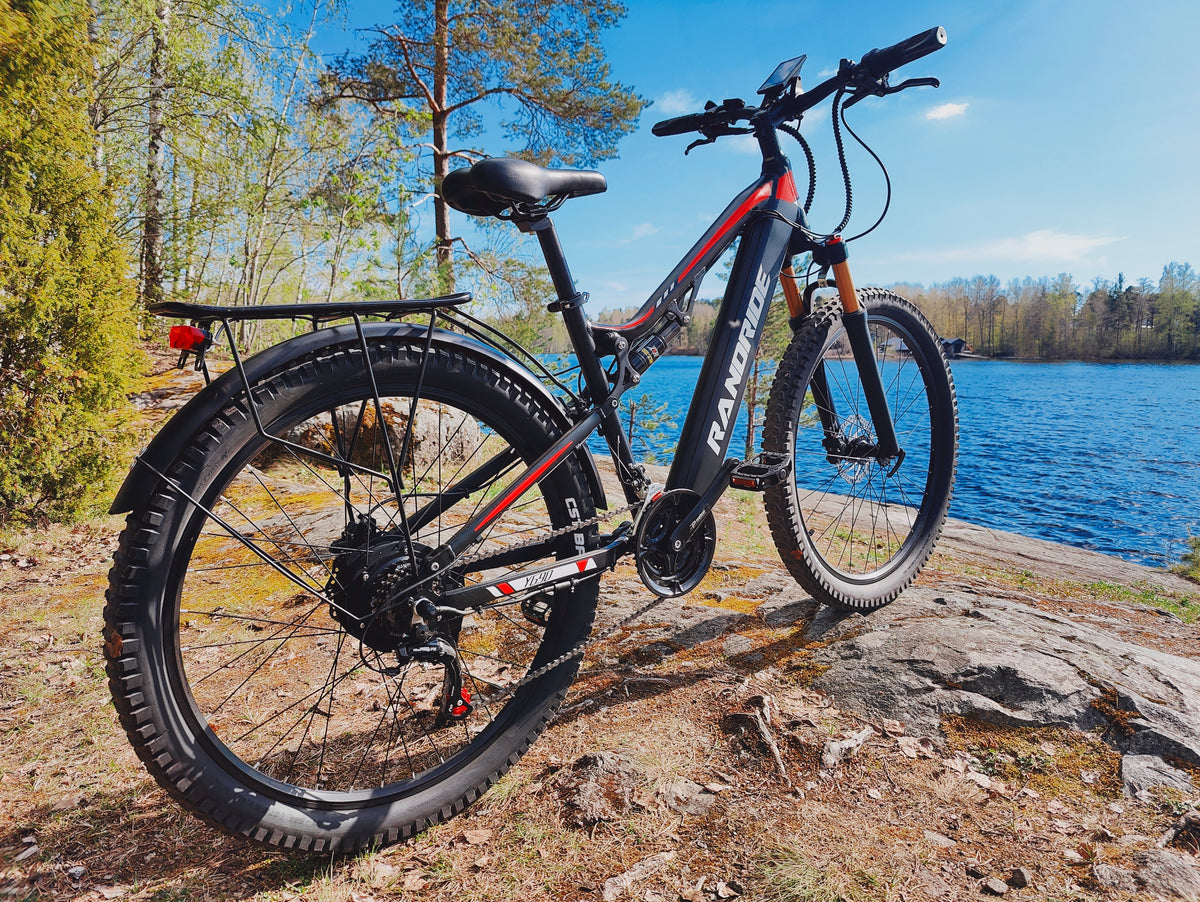 Randride 1000W Täysjousitettu Sähköpyörä Ilmaiskunvaimennuksella Maastopyörä EMTB Shimano