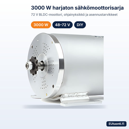 3000 W 72 V harjaton sähkömoottori – asennuspaketti