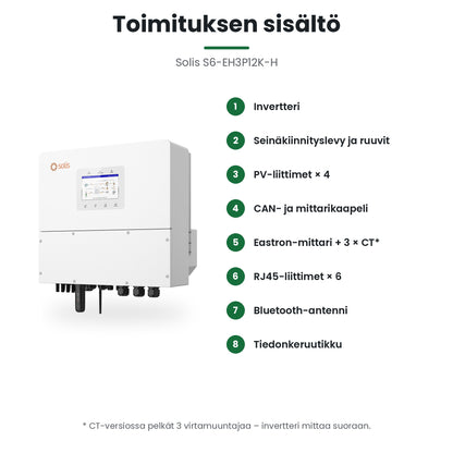 Solis S6-EH3P12K-H toimituksen sisältö