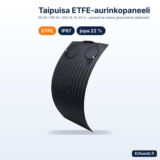 Taipuisa ETFE-aurinkopaneeli 60 W / 100 W / 200 W 12–24 V