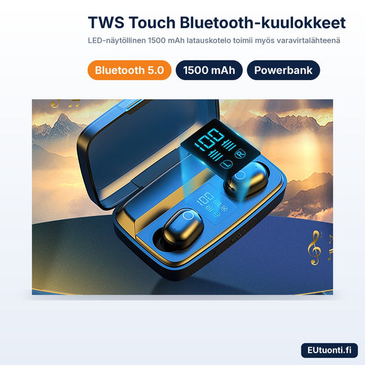 TWS Touch Bluetooth 5.0 -kuulokkeet LED-latauskotelolla
