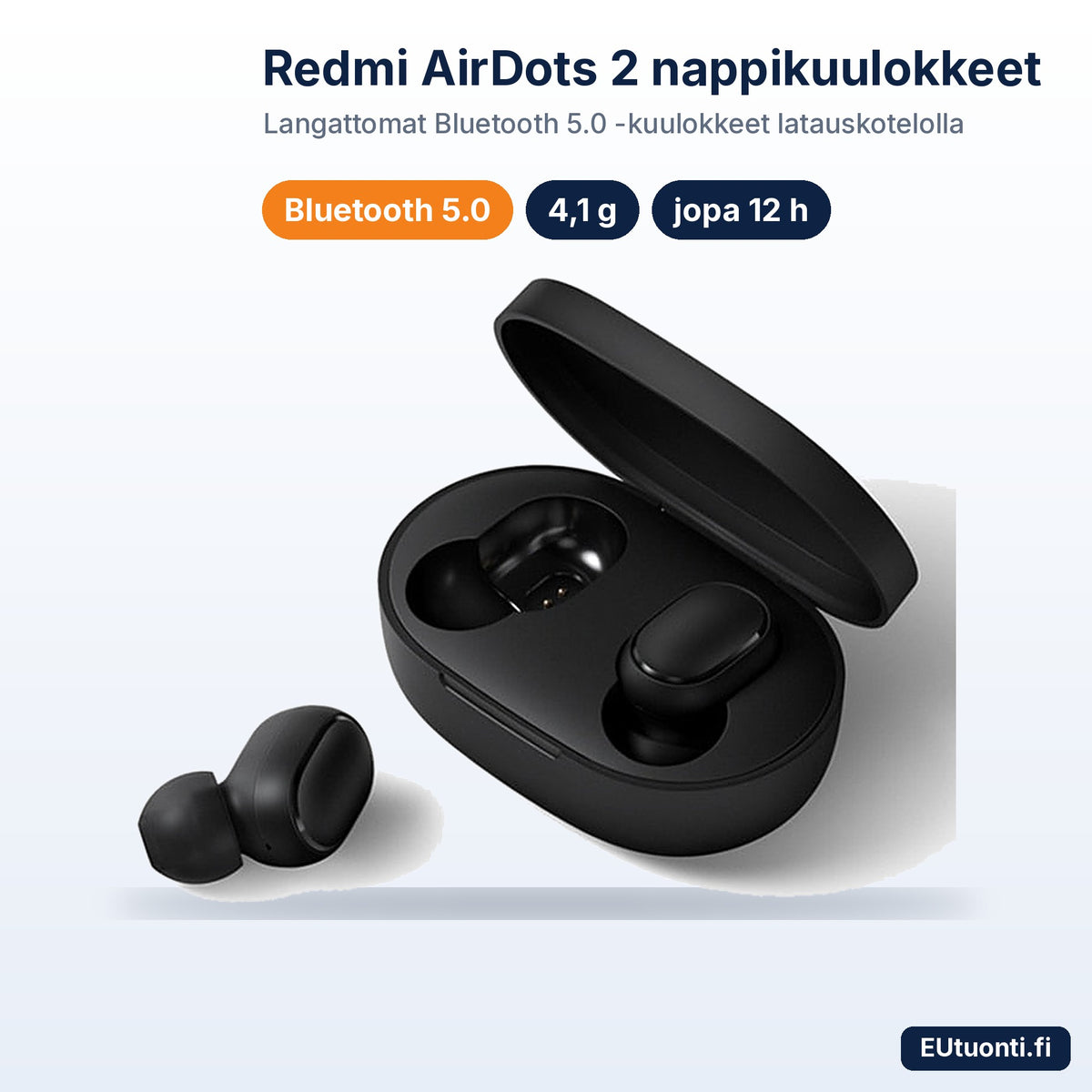 Redmi AirDots 2 langattomat nappikuulokkeet ja latauskotelo