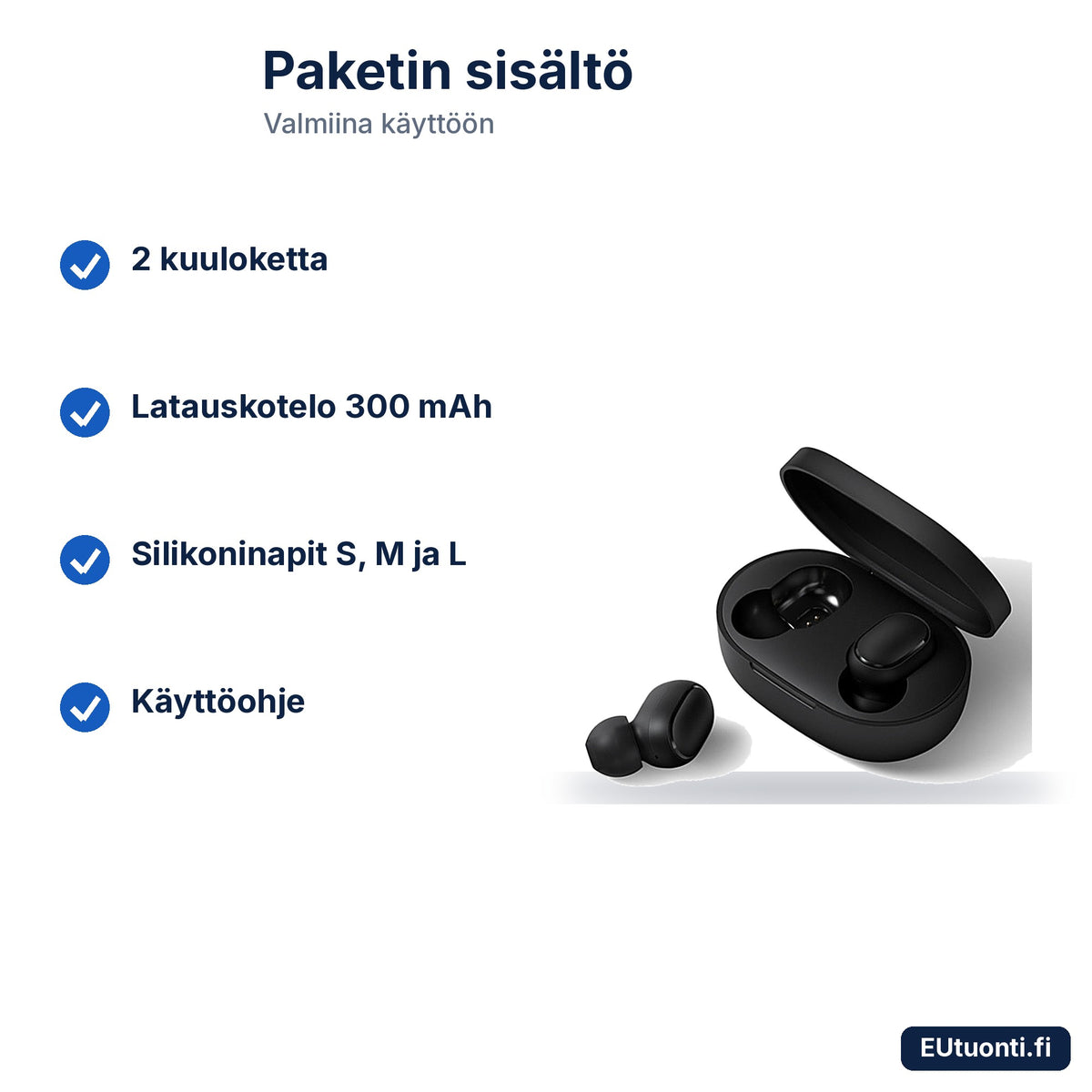 Redmi AirDots 2 paketin sisältö