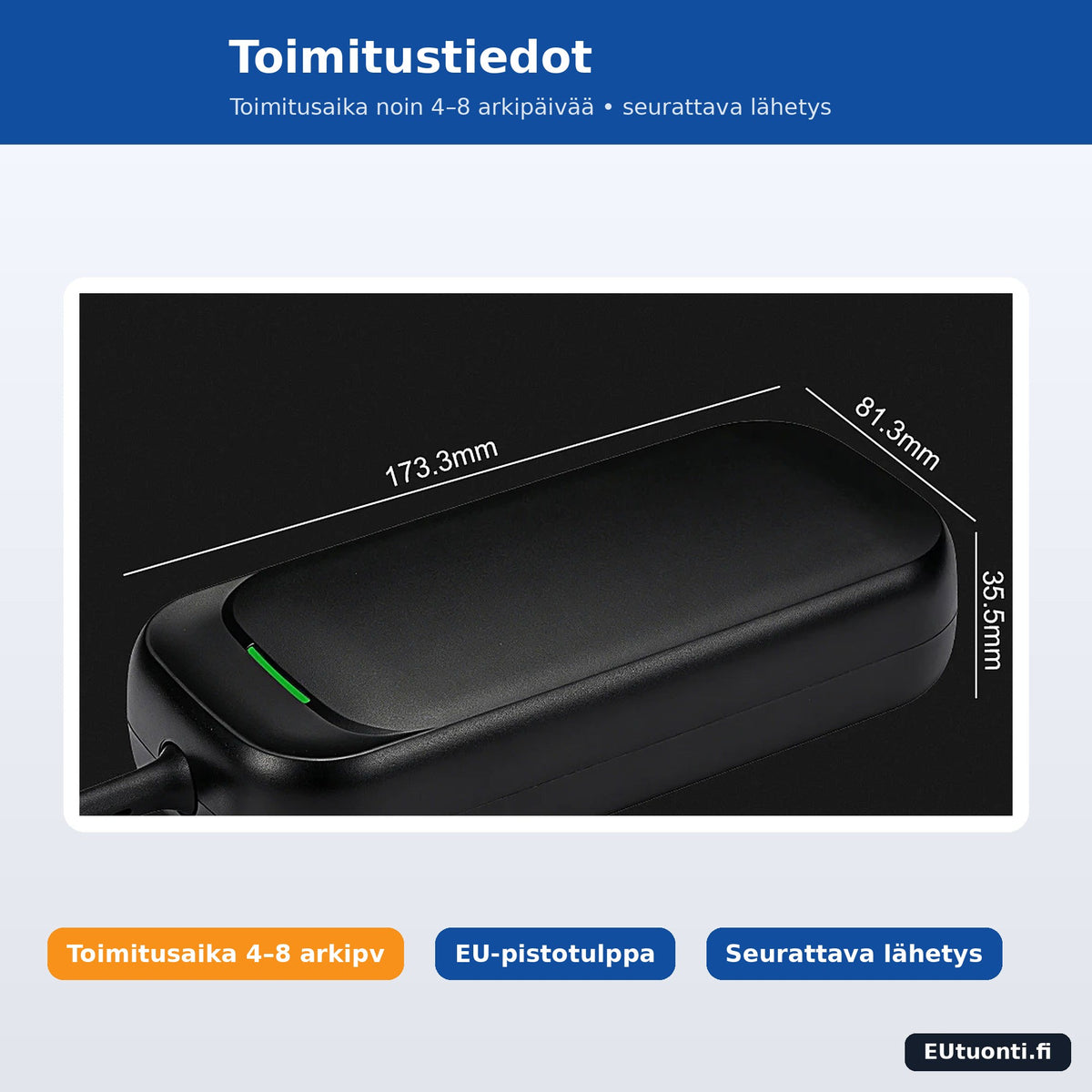 Laturin toimitustiedot