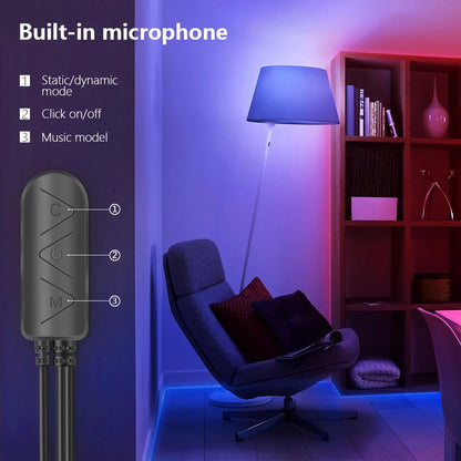 RGB Led-nauha 5/10/15/20/30m Musiikkisynkronointi/Bluetooth
