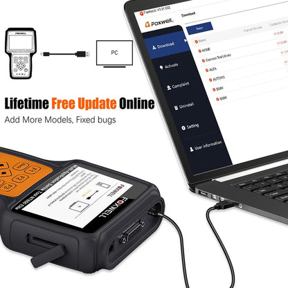 Foxwell NT650 Elite OBD2 Vikakoodinlukija Skanneri ABS SRS DPF Ammattilais Diagnostiikka