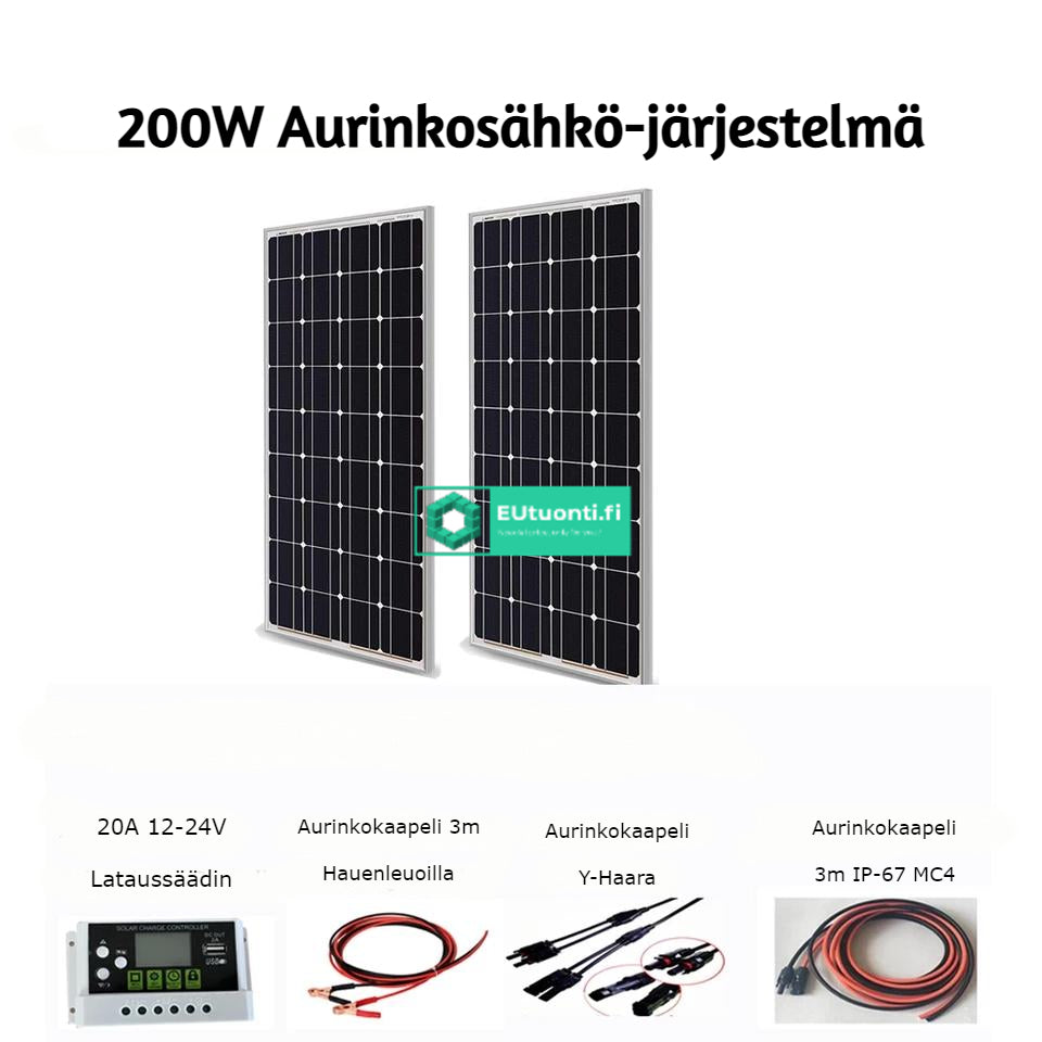 Aurinkojärjestelmä 100W/200W Aurinkopaneeli