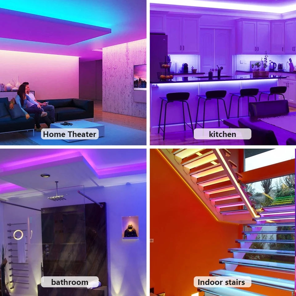 RGB Led-nauha 5/10/15/20/30m Musiikkisynkronointi/Bluetooth
