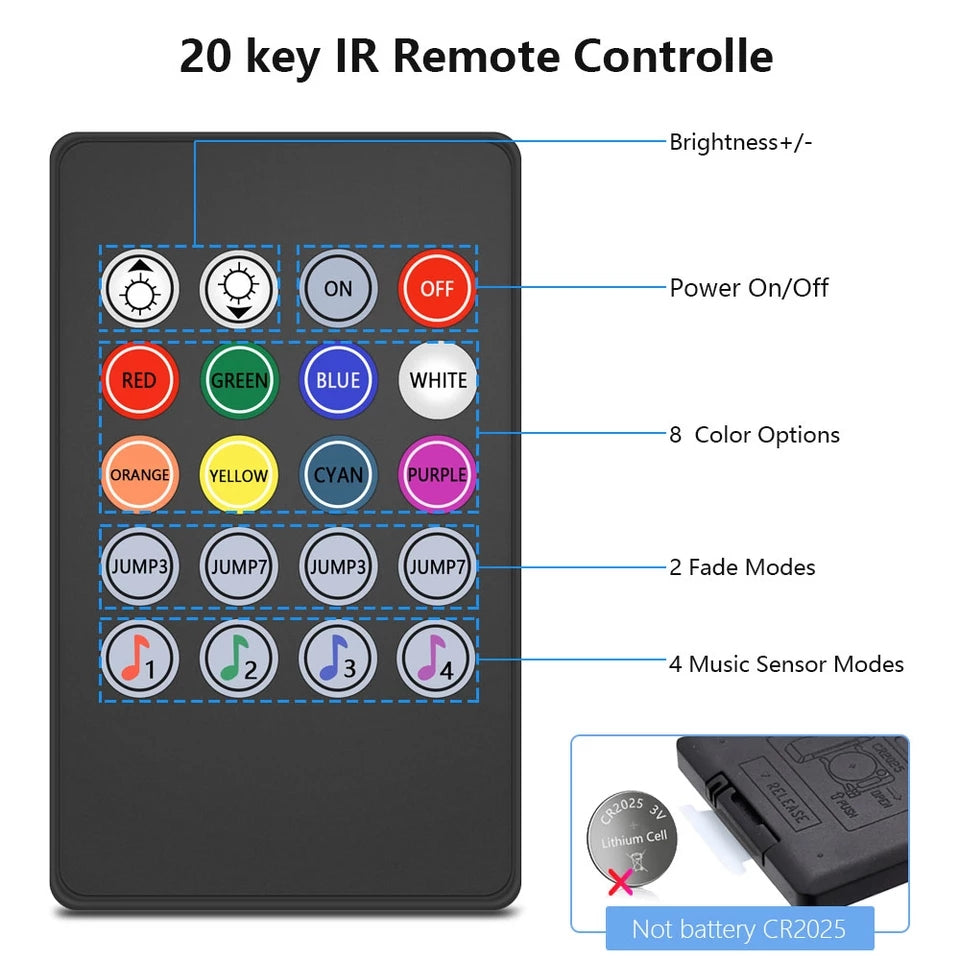 RGB Led-nauha 5/10/15/20/30m Musiikkisynkronointi/Bluetooth