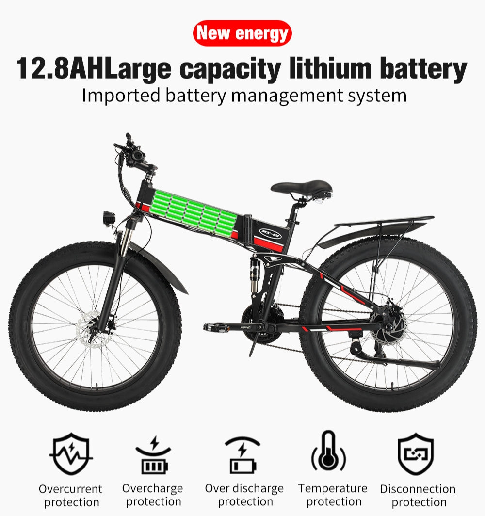 Gunai MX1 Taitettava E-Fatbike 1000W / Sähkömaastopyörä